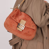 Fendi Peach Dalmatian Ponyhair Mamma Baguette
