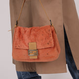 Fendi Peach Dalmatian Ponyhair Mamma Baguette