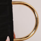 Prada Nylon Gold Mini Kelly Top Handle
