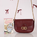 Celine Triomphe Bordeaux Leather Maillon Bag
