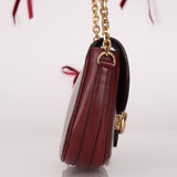 Celine Triomphe Bordeaux Leather Maillon Bag