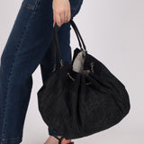 Chanel 2009 Denim Stretch Spirit CC Cabas Hobo