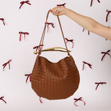 Bottega Veneta Brown Intrecciato Medium Sardine with Strap