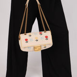Fendi Wool Knit Shoulder Baguette