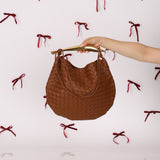 Bottega Veneta Brown Intrecciato Medium Sardine with Strap
