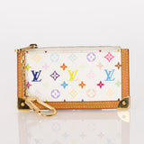 Limited Edition Louis Vuitton x Takashi Murakami Monogram Multicolor Blanc Key Pouch