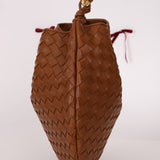 Bottega Veneta Brown Intrecciato Medium Sardine with Strap