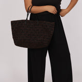 Rare Fendi Lizard Beaded Roll Tote