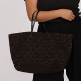 Rare Fendi Lizard Beaded Roll Tote