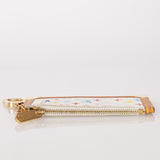 Limited Edition Louis Vuitton x Takashi Murakami Monogram Multicolor Blanc Key Pouch