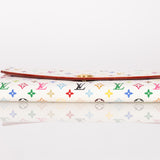 Limited Edition Louis Vuitton x Takashi Murakami Monogram Multicolor Blanc Sarah Wallet