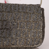 Ultra-Rare Fendi Zucchino Beaded Mini Baguette on Lizard Strap