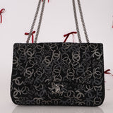 Chanel 2009 Paris-Shanghai Tweed Pudong Swarovski Crystal Single Flap