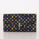 Limited Edition Louis Vuitton x Takashi Murakami Monogram Multicolor Noir Envelope Wallet