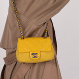 Chanel 2016 Paris-Salzburg Leather & Wool Bi Curvy Flap Bag