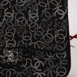 Chanel 2009 Paris-Shanghai Tweed Pudong Swarovski Crystal Single Flap