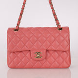 Chanel 2019 Caviar Small Pink Classic Double Flap