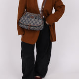 Celine Denim Triomphe Front Pocket Shoulder Bag