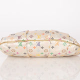 Ultra-Rare Louis Vuitton x Takashi Murakami Multicolor Monogram Satin Aumoniere Clutch on Chain
