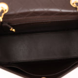 Chanel 1989 Lambskin Chocolate Trapezoid Flap Bag