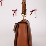 Gucci Cognac Bamboo Turnlock Top Handle with Strap