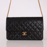 Rare Chanel 1991 Lambskin Turnlock Chain Flap