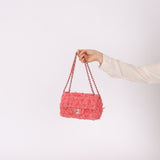 Chanel 2021 Tweed Pink Mini Rectangular Flap