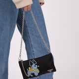 Prada Nylon French Bulldog Chain Pochette
