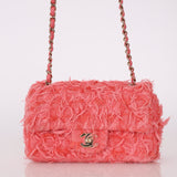 Chanel 2021 Tweed Pink Mini Rectangular Flap