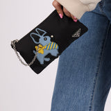 Prada Nylon French Bulldog Chain Pochette