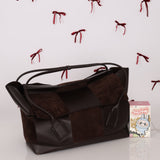 Bottega Veneta Maxi Suede & Leather Intrecciato XL Arco Tote