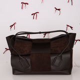 Bottega Veneta Maxi Suede & Leather Intrecciato XL Arco Tote