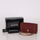 Ultra-Rare Chanel 1994 Burgundy Nylon Medium Classic Flap