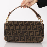 Fendi Zucca Paisley Embroidered Baguette