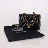 Chanel 1996 Patent Top Handle Mini Square Turnlock Flap