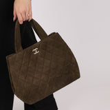 Chanel 2002 Suede Shopping Tote