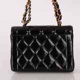 Chanel 1996 Patent Top Handle Mini Square Turnlock Flap