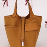 Hermès 2021 Sesame Cargo Picotin 18 PHW
