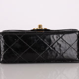 Chanel 1996 Patent Top Handle Mini Square Turnlock Flap