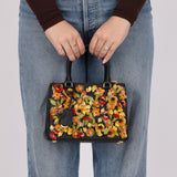 Rare Prada Saffiano Floral Applique Garden Mini Bag