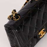 Chanel 1996 Patent Top Handle Mini Square Turnlock Flap