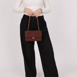 Ultra-Rare Chanel 1998 Embroidered Camellia Small Classic Flap 24k GP