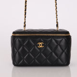 Chanel 2022 Lambskin Coco Hearts Rectangular Vanity