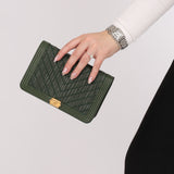 Chanel 2018 Crumpled Chevron Wallet On Chain