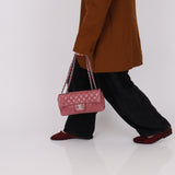 Chanel 2008 Mauve Rose Soft Lambskin East West Classic Flap