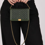 Chanel 2018 Crumpled Chevron Wallet On Chain