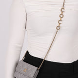 Chanel 2021 Caviar Miss Coco Cardholder on Chain