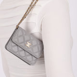 Chanel 2021 Caviar Miss Coco Cardholder on Chain