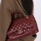 Chanel 2013 Calfskin Bordeaux Chain Shoulder Bag