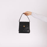 Vintage Chanel 1991 Lambskin Turnlock Kelly Top Handle 24K GP